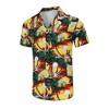 BLUEMING Men's Hawaiian Shirt Short Sleeve Floral Button Down Shirts Hot Holiday Beach Shirts - 2 of 4