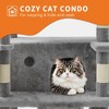 Large Cat Tree for Big Cats, Multi-Level Cat Tower for Indoor Cats, Scratching Post,Condo,Platforms,Cat Tunnel,Hammock,Feeding Station,Pet Play House - 4 of 4
