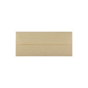 JAM Paper #10 Parchment Business Envelopes 4.125 x 9.5 Brown Recycled V01722 - 1 of 2