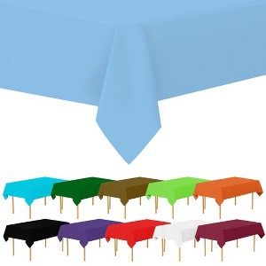 Plastic Tablecloth Disposable, Tablecloths for Rectangle Tables 54 inch. x 108 inch. Fits Tables Up to 8 Feet, Table Cloth for Party - SparkSettings - 1 of 4