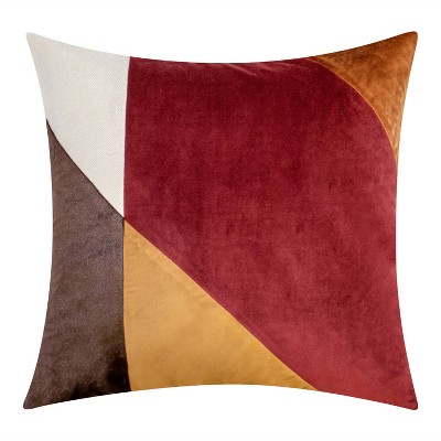 20"x20" Oversize Angular Warm Color Block Square Throw Pillow - Edie@Home