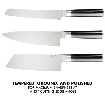 Babish 14-Piece High Carbon Stainless Steel Knife Set with Sheaths