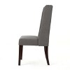 Set of 2 Dining Chairs Bar stool Upholstered Chair Contemporary Barstools with Button Tufted Decoration and Wooden Legs-Christopher Knight Home - 3 of 4