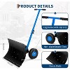 TackView Snow Shovel with Wheels, Snow Pusher Shovel with Snow Removal Adjustable Angle & Height Handle, for Driveway, Pavement - 3 of 4
