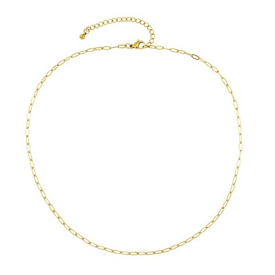 Slate by Rebl Paperclip Chain Necklace   Stainless Steel