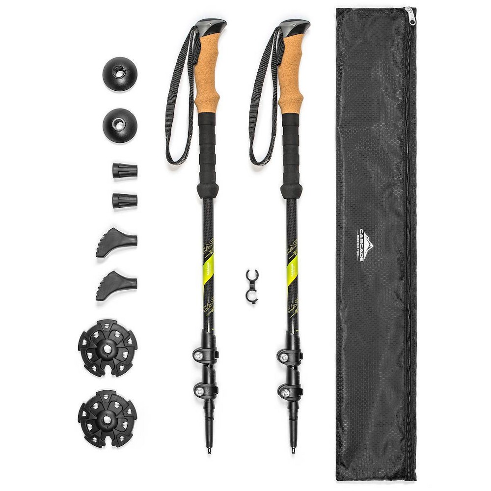 UPC 852724003153 product image for Cascade Mountain Tech Carbon Fiber Quick Lock Trekking Poles - Cork Grip | upcitemdb.com
