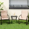 Tangkula 4PCS Outdoor Dining Chairs Patio C-Spring Motion w/ Cozy & Breathable Seat Fabric - 4 of 4