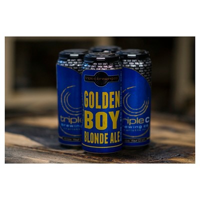 Triple C Golden Boy Blonde Ale Beer - 4pk/16 fl oz Cans