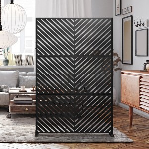 PexFix Outdoor Metal Privacy Screen Garden Fence in Arrows Pattern - 1 of 4