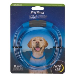Nite Ize NiteHowl Rechargeable LED Safety Necklace - Weather-Resistant Design - 5 Hours Runtime - Cut to Fit from 12" to 27" - Blue - 1 of 4