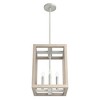Hunter Fans 12" Squire Manor Ceiling Light Brushed Nickel/Bleached Wood Finish - 4 Bulbs, Organic Modern Design - 4 of 4