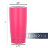 Dicksons SSTUMPK-36 Bubblegum Hot Pink 20 Ounce Stainless Steel Travel Tumbler Mug with Lid, I Hear My Mom - 2 of 2
