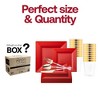 Smarty Had A Party Red Square Plastic Tableware Set - 120 Sets - 3 of 4