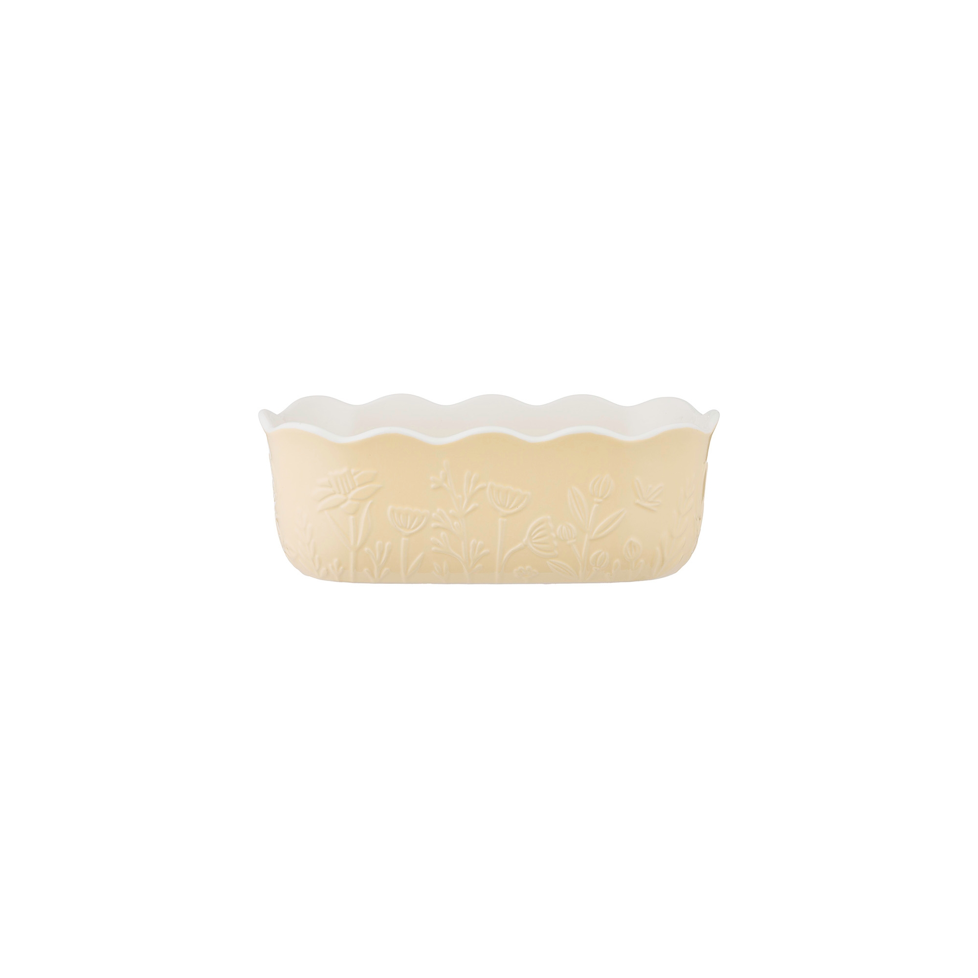 Mason Cash In The Meadow Loaf Pan with Embossed Floral Design, Yellow