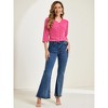 INSPIRE CHIC Women's Polka Dots 3/4 Sleeve Casual Button Front Shirt - 3 of 4