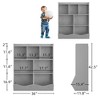 Whizmax White 3-Tier Kids Bookshelf and Bookcase, Toy Storage Cabinet for Storage Books and Toys, Multi Shelf for KId's Bedroom, Playroom - 2 of 4