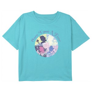 Girl's Disney Princesses Once Upon a Time Crop T-Shirt - 1 of 3