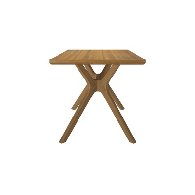 Verso 48'' Brown Solid Wood Scandinavian Dining Table