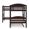PAGED Full over Full Bunk Bed with Ladder, Wooden Bed Frame with Roof and Guardrail, Modern Loft Bed for Boy and Girl - 4 of 4