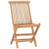 vidaXL 3 Piece Folding Patio Dining Set with Cushion Solid Teak Wood - 4 of 4