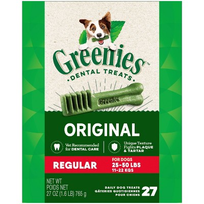 Greenies Regular Chewy Dental Dog Treats Original Chicken - 27oz