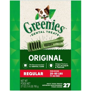 Greenies Regular Chewy Dental Dog Treats Original Chicken - 27oz - 1 of 4