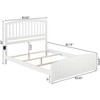 AFI Furnishings Richmond Queen Traditional Bed with Matching Footboard and Turbo Charger in White - 2 of 4