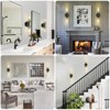 CityFurn 2-Light Modern Black Wall Sconce with Glass Shades - 3 of 4