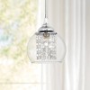 Possini Euro Design Chrome Mini Pendant 6" Wide Modern Faceted Crystal Strands Clear Glass Shade Fixture for Dining Room Living Foyer Kitchen Island - 2 of 4