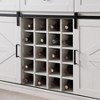 Mshliw 58" Farmhouse Wine Bar Cabinet with Sliding Barn Door, Coffee Bar with Wine & Glass Rack, 3 Drawers & Shelves,Large Buffet Sideboard -White - 3 of 4