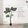 Maia Shop Artificial Monstera Tree Faux Silk Tropical Home Decoration with Realistic Leaves and Trunks Ideal for Home & Office - 4 of 4