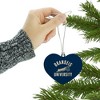 Brandeis University Judges Logo Heart Love Wood Christmas Tree Holiday Ornament - 3 of 3