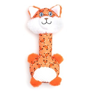 Fox Long Neck Squeaky Plush Dog Toy - The Worthy Dog - 1 of 3