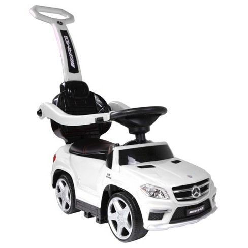 Best Ride On Cars Toddler 4 In 1 Mercedes Push Car Stroller W Led Lights White Target