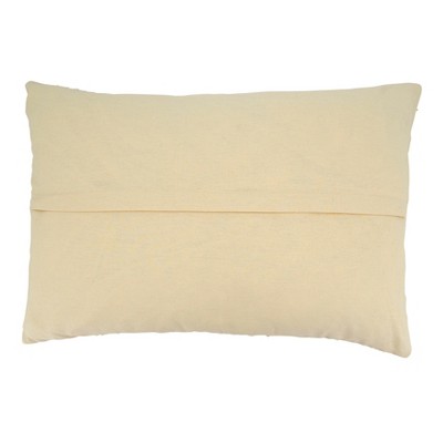 Tufted Beige and White Cotton Decorative Pillow Cover