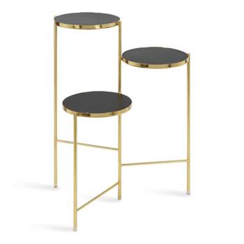 Kate and Laurel Fields Tri-Level Metal Plant Stand