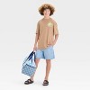 Boys' Jurassic Park Embroidered Front and Back Graphic Oversized Short Sleeve T-Shirt - Brown - 4 of 4