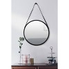 Kiera Grace 18" Hamlyn Round Mirror Black: Modern Style, Plastic Frame, No Assembly, Wall Mounted - 4 of 4