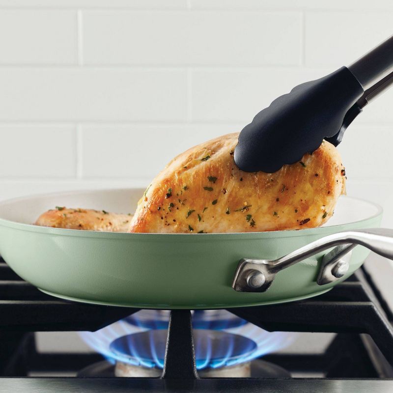 KitchenAid Hard Anodized 12.25&#34; Nonstick Ceramic Frying Pan - Pistachio, 4 of 10