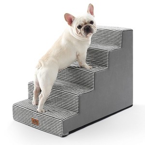Cozy Kiss 5-Tier Extra-Wide Foam Pet Steps, Non-Slip Dog Stairs for High Beds & Sofas with Removable Washable Cover - 1 of 4