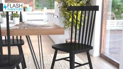 Elegant Windsor White Slat Wood Side Chair