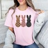 Simply Sage Market Women's Triple Bling Bunnies Short Sleeve Graphic Tee - S - Pink - 2 of 3