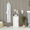 Emma and Oliver Bathroom Storage Cabinet Organizer with Adjustable In-Cabinet Shelf, Magnetic Closure Door, and Upper Open Shelf - 2 of 4