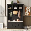 NicBex 47.2 inch Hall Tree for Hallway,Modern Coat Racks with 3 Hooks and Storage Bench,Entryway Furniture for Hallway,Living Room,Bedroom - 2 of 4