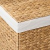 Kumasinova Water Hyacinth Woven Laundry Hamper with Removable Liner,Rectangular Natural Dirty Clothes Basket,120L Capacity,24"L x 12.8"W x 24"H - 3 of 4