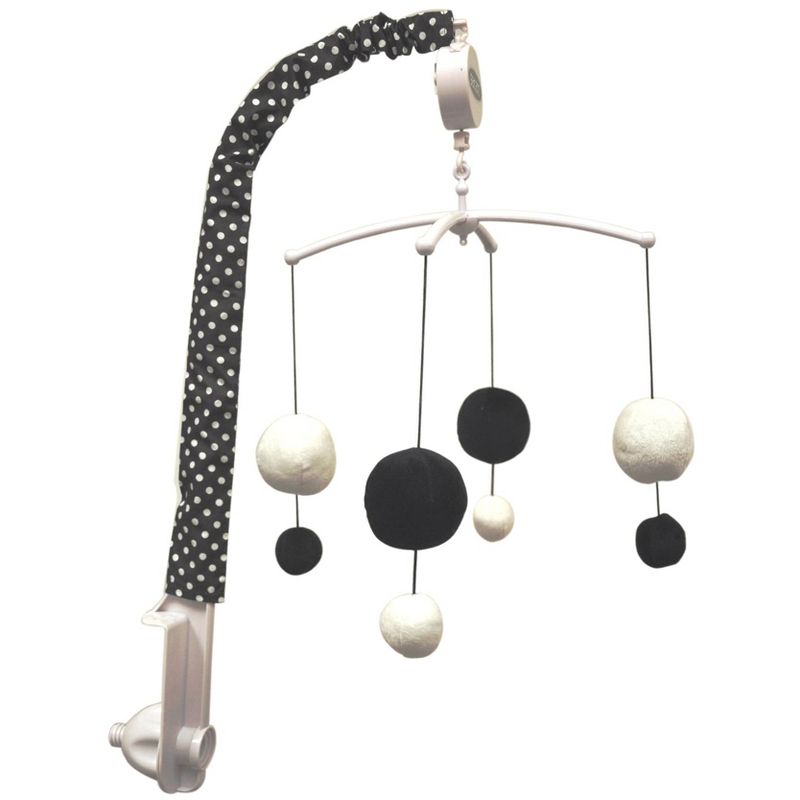 Bacati - Classic Damask White/black Musical Mobile, 1 of 6