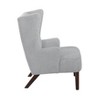 PAGED Chenille Accent Chairs,Arm Chair with Solid Wood Legs in Espresso Finish,Comfy Chairs for Living Room,Bedroom - 3 of 4