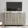 TIRAMISUBEST Carved Walnut Buffet Cabinet with Curved Edge Design - 4 of 4