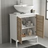 Evideco French Home Goods Under Sink Bathroom Cabinet with 2 Doors and Shelf, Non Pedestal Sink Bathroom Vanity - 2 of 4
