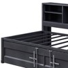 78" Cargo Adjustable Full Daybed Beds Gunmetal - Acme Furniture: With Bookcase & Metal Pull Handle - 3 of 4